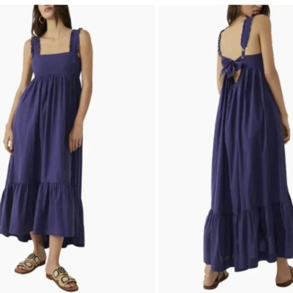 Free People Dresses & Skirts - NEW Free People free-est Isabella Ruffle Maxi Dress boho festival flowy L #1099